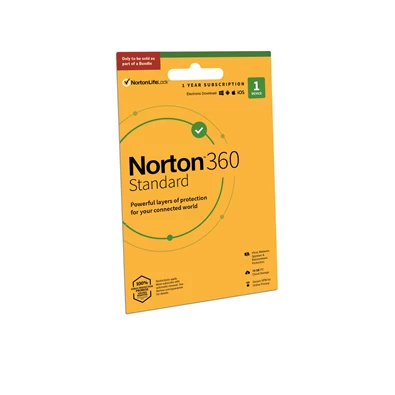 Norton 360 STANDARD 10GB SWS 1 Felhasználó 1 gép 1 éves dobozos vírusirtó szoftver Not for Sale