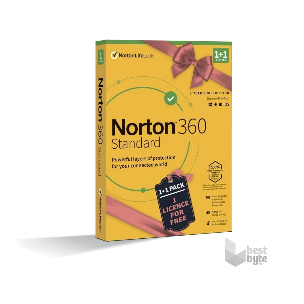 Norton 360 Standard 10GB 1 Felhasználó 1+1 gép 1 éves dobozos vírusirtó szoftver