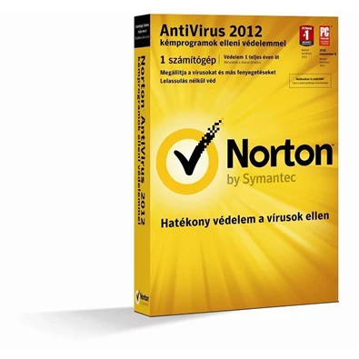 Norton Antivírus 2012 HUN 3 Felhasználó dobozos vírusirtó szoftver