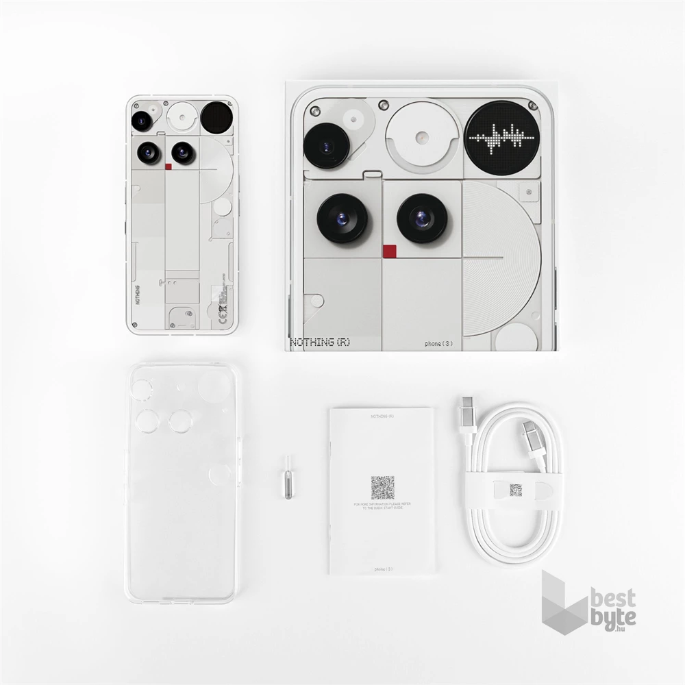 Nothing Phone (3) 16/512GB DualSIM kártyafüggetlen okostelefon - fehér (Android)