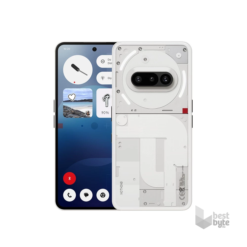 Nothing Phone (3a) 12/256GB DualSIM kártyafüggetlen okostelefon - fehér (Android)