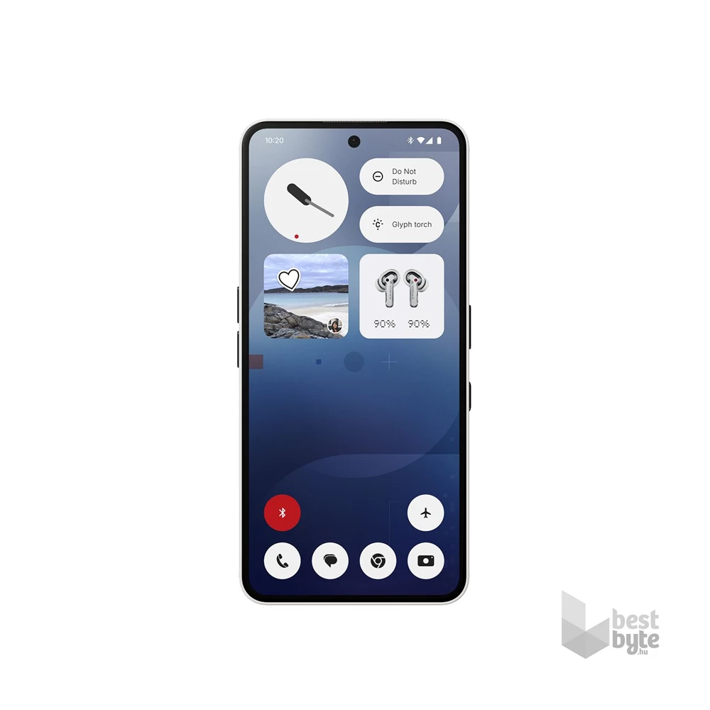 Nothing Phone (3a) 12/256GB DualSIM kártyafüggetlen okostelefon - fehér (Android)