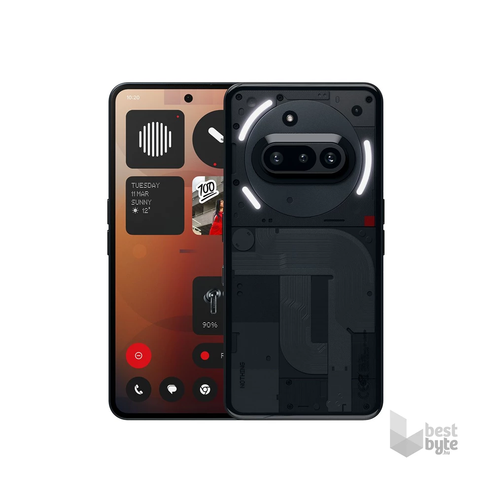 Nothing Phone (3a) 12/256GB DualSIM kártyafüggetlen okostelefon - fekete (Android)