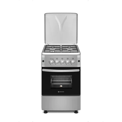 Novacook F5S40G2 INX inox, szabadonálló, gáz, főzőzóna: 4, sütő:54L, tűzhely