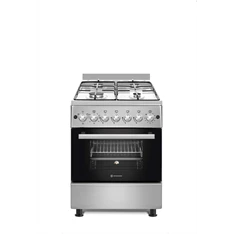 Novacook F6B40EF INX inox, szabadonálló, gáz, kombinált, főzőzóna: 4, sütő:66L, grill, tűzhely (Újszerű)