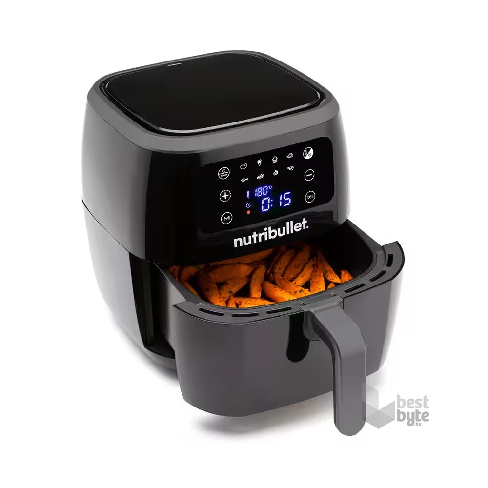 Nutribullet NBA071B fekete 7 L forrólevegős sütő (air fryer/airfryer)