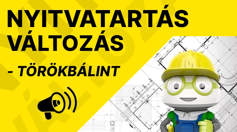 Nyitvatartás változás!