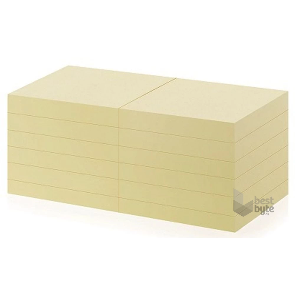 Office Depot 76x76mm újrahasznosított sárga jegyzettömb