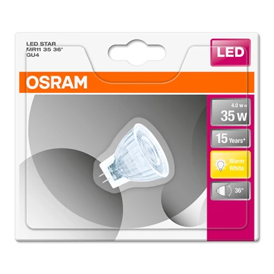 Osram Star MR11 üveg ház/4W/345lm/2700K/GU4 LED spot izzó