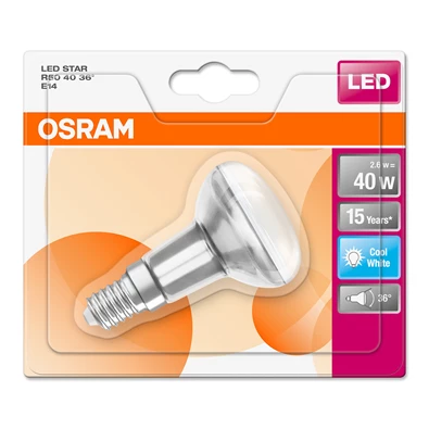 Osram Star R50 matt üveg búra/2,6W/210lm/4000K/E14 LED spot izzó