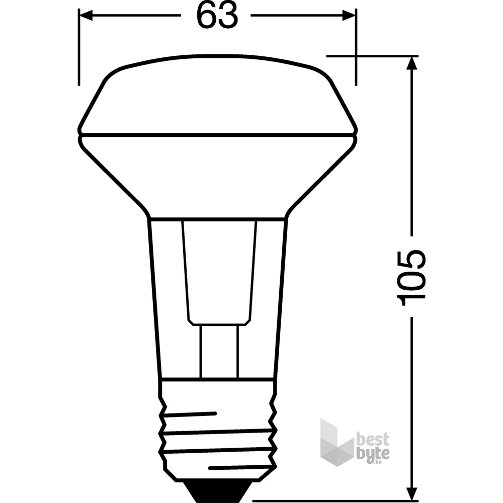 Osram Star R63 matt üveg búra/4,3W/345lm/2700K/E27 LED spot izzó