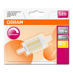 Osram Superstar műanyag búra/11,5W/1521lm/2700K/R7s dimmelhető LED ceruza izzó