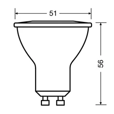 Osram Value PAR16 műanyag ház/5W/350lm/4000K/GU10/230V/120fok/70lm/W LED spot izzó