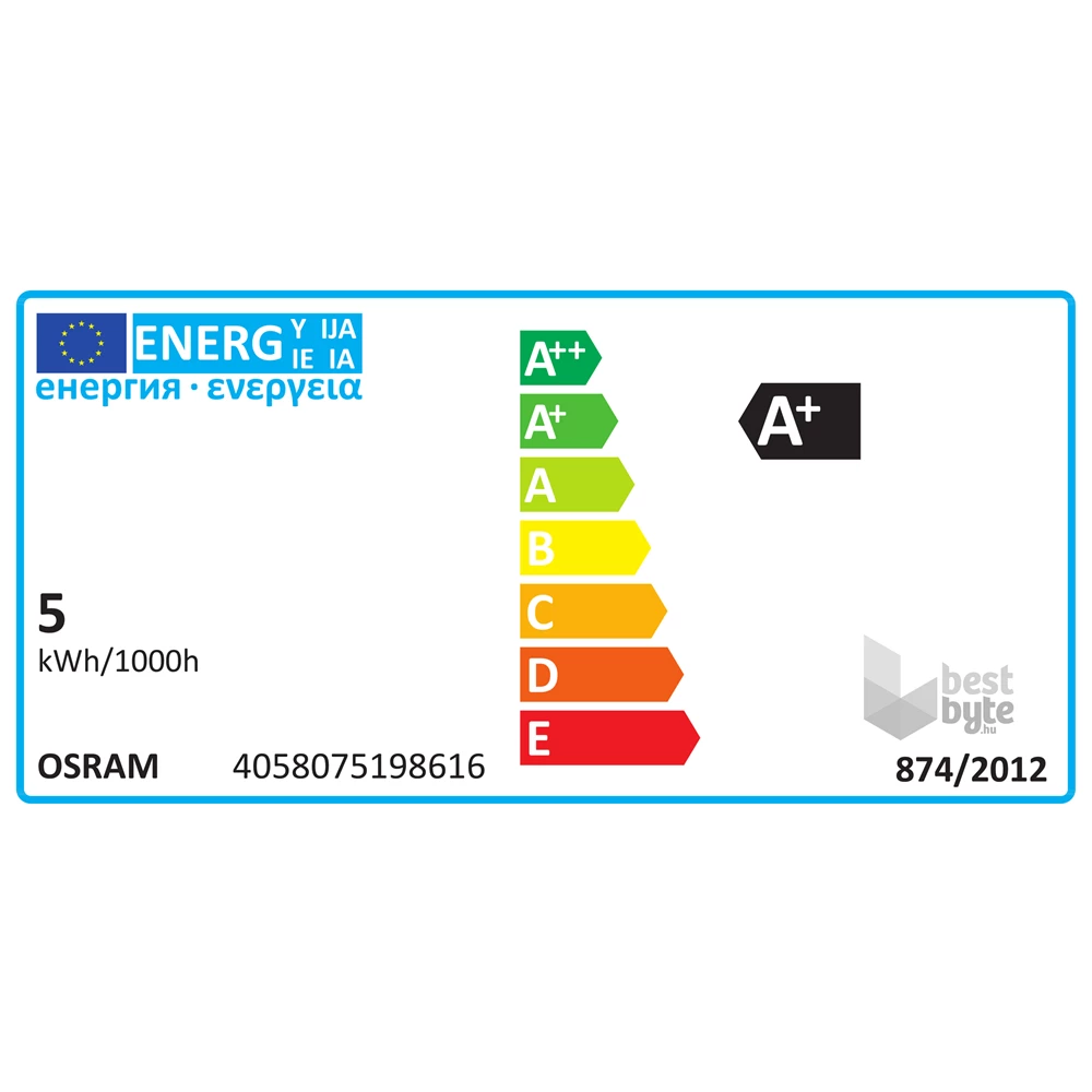 Osram Value PAR16 műanyag ház/5W/350lm/4000K/GU10/230V/36fok/70lm/W LED spot izzó