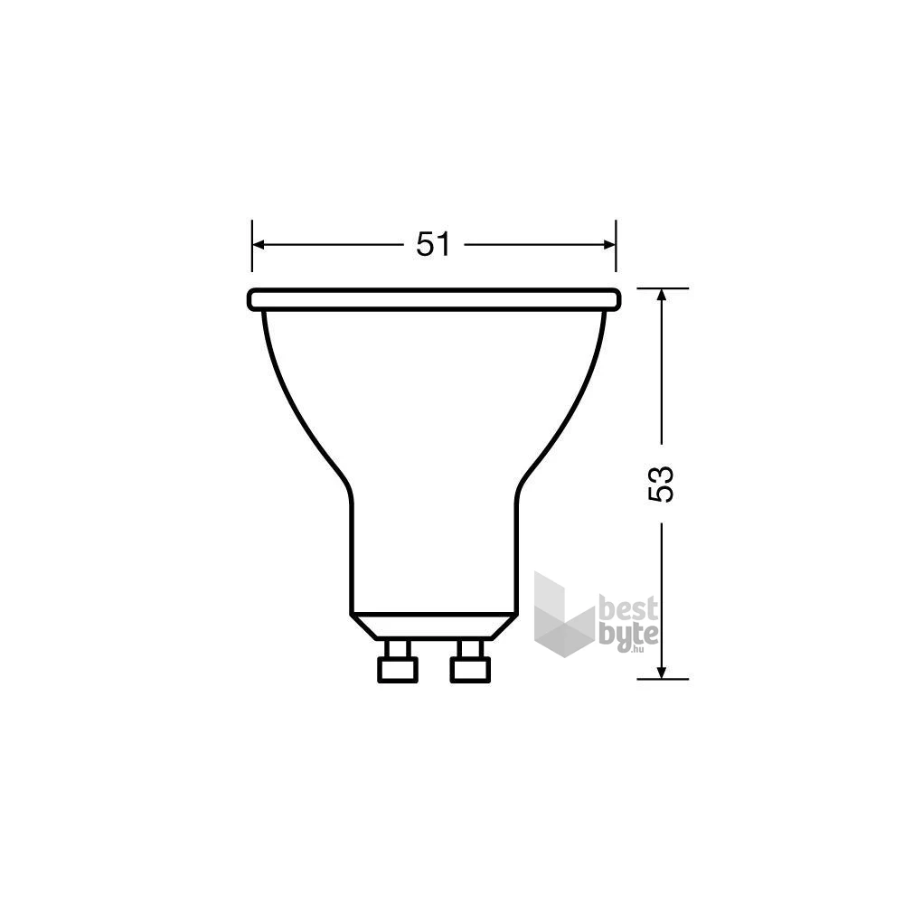 Osram Value PAR16 műanyag ház/5W/350lm/4000K/GU10/230V/36fok/70lm/W LED spot izzó