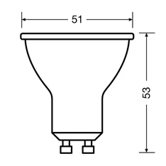 Osram Value PAR16 műanyag ház/6,9W/575lm/4000K/GU10/230V/36fok/83lm/W LED spot izzó