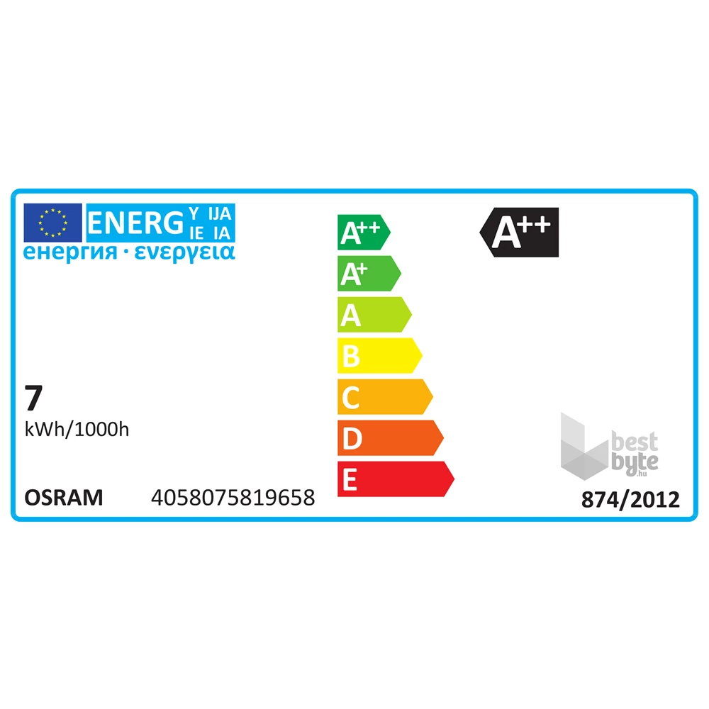 Osram Value átlátszó üveg búra/7W/806lm/2700K/E27 LED körte izzó