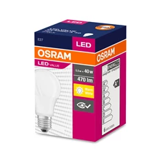 Osram Value opál búra/5,5W/470lm/2700K/E27 LED körte izzó