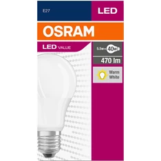 Osram Value opál búra/5,5W/470lm/2700K/E27 LED körte izzó