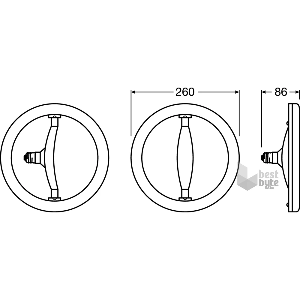 Osram matt műanyag búra/17W/1521lm/2700K/E27 LED körfénycső