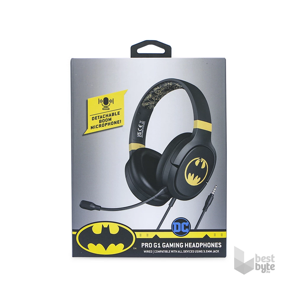 OTL DC0885 DC Comics Batman Pro G1 over-ear vezetékes mikrofonos gamer fejhallgató