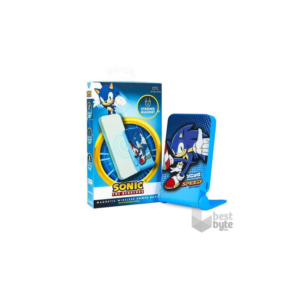 OTL SH1195 Sonic The Hedgehog mágneses vezeték nélküli power bank