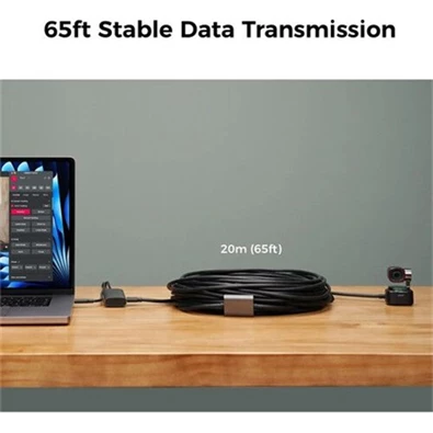 Obsbot OCB-2309-CE 20m USB-C - USB-A 3.2 Gen 1 M/M fekete kábel