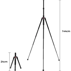 Obsbot OTB-2310-CE Foldable Lightweight 24-144cm fekete kamera tartó tripod állvány