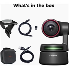 Obsbot OWB-2105-CE Tiny 4K webkamera AI-Powered PTZ fekete