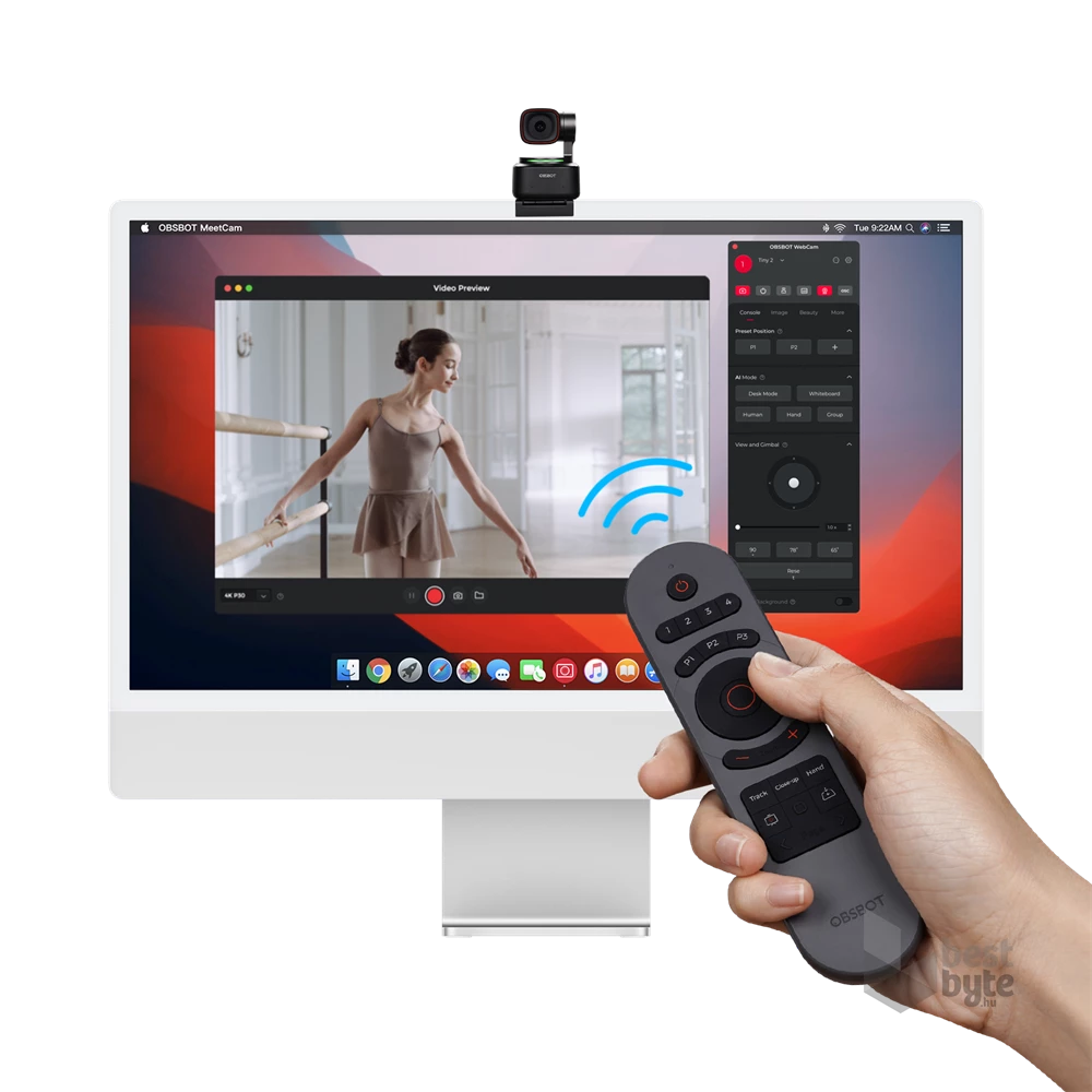 Obsbot Tiny Smart szürke távvezérlő