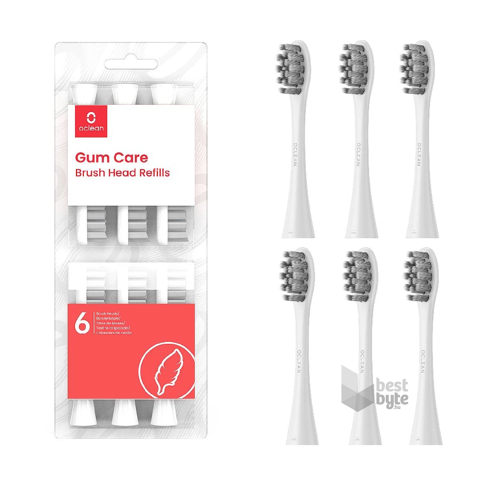 Oclean Gum Care W06 (6 db) fehér fogkefe fej