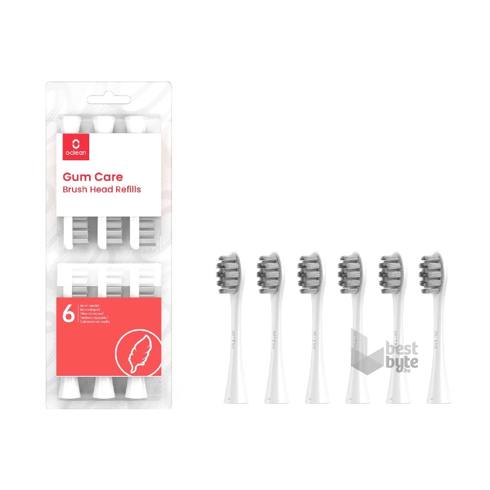 Oclean Gum Care W06 (6 db) fehér fogkefe fej
