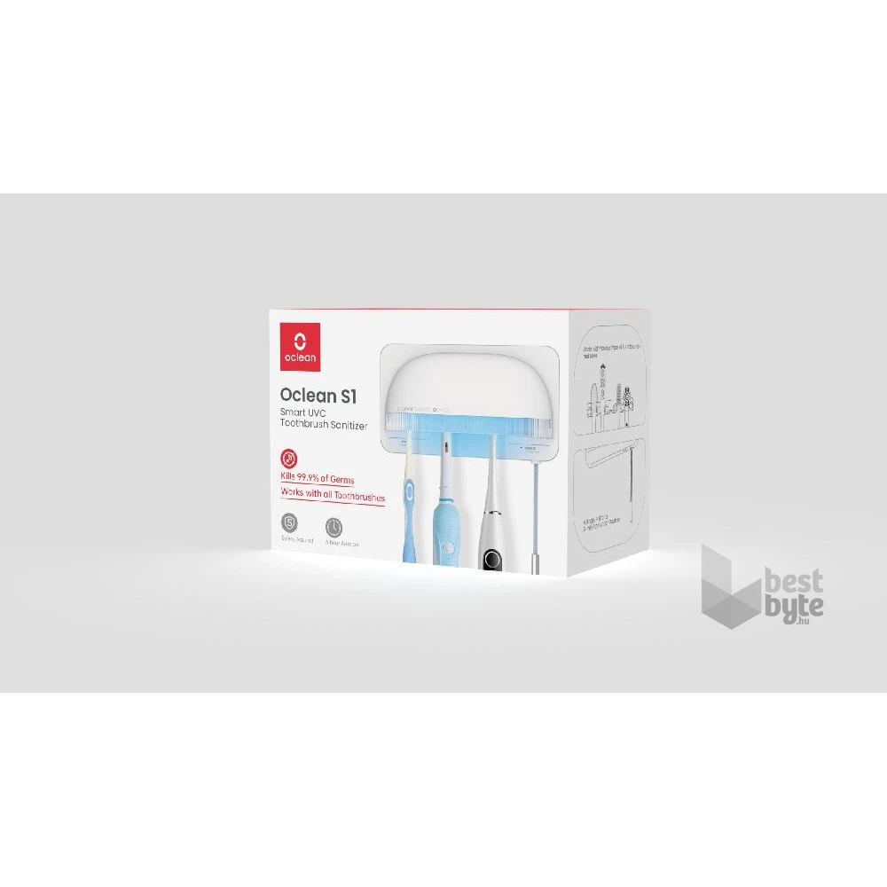 Oclean S1 fehér fogkefe sterilizáló