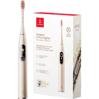 Oclean X Pro Digital szónikus arany elektromos okos fogkefe