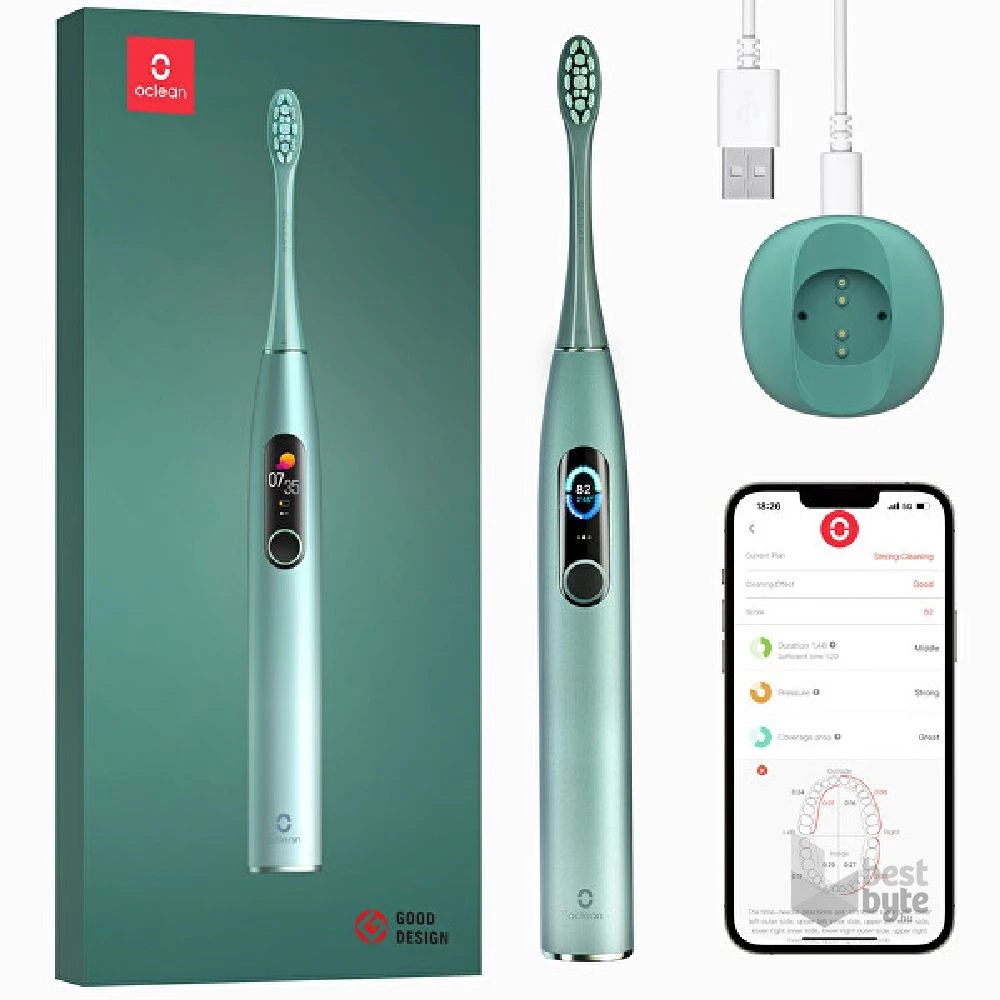 Oclean X Pro Mist Green szónikus elektromos okos fogkefe