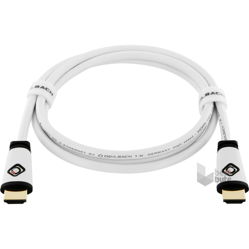 Oehlbach 130 Easy Connect 1,5m 4K High Speed fehér HDMI kábel ethernettel