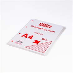 Office Depot A4 50 lapos kockás gyűrűskönyv betét