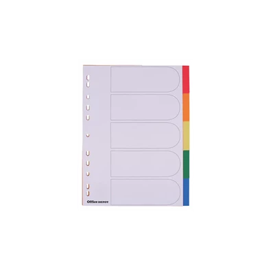 Office Depot A4 5 részes műanyag elválasztólap