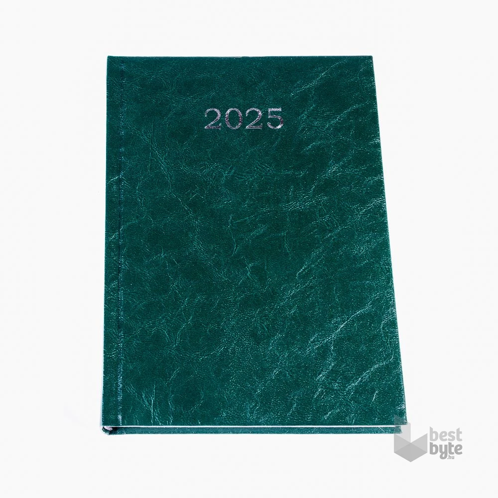 Office Depot A5 2025 napi beosztású zöld határidőnapló
