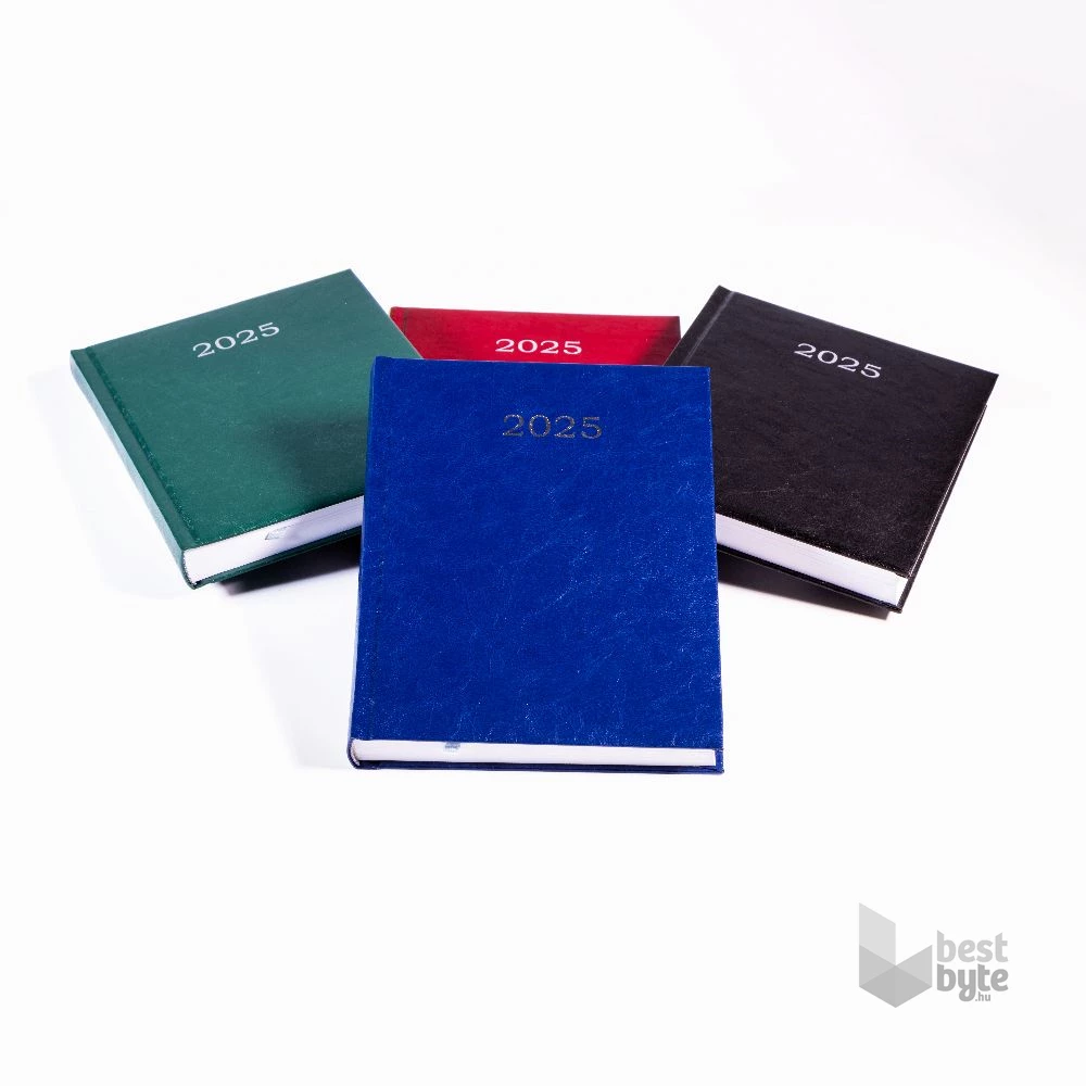 Office Depot A5 2025 napi beosztású zöld határidőnapló