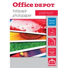 Office Depot Premium A6 240g fényes 50db fotópapír