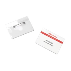 Office Depot 90x60mm fekvő biztosítótűs 50db névkitűző