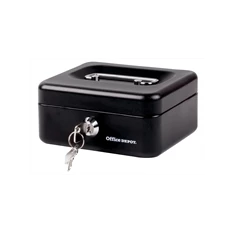 Office Depot mini fekete pénzkazetta