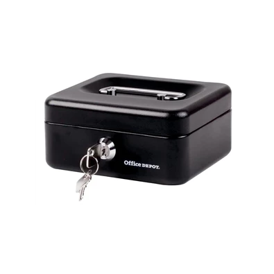 Office Depot mini fekete pénzkazetta