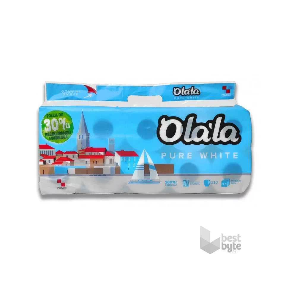 Olala Pure 10 tekercses 3 rétegű toalettpapír