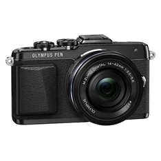 Olympus E-PL7 14-42 EZ Pancake Zoom Kit fekete digitális fényképezőgép