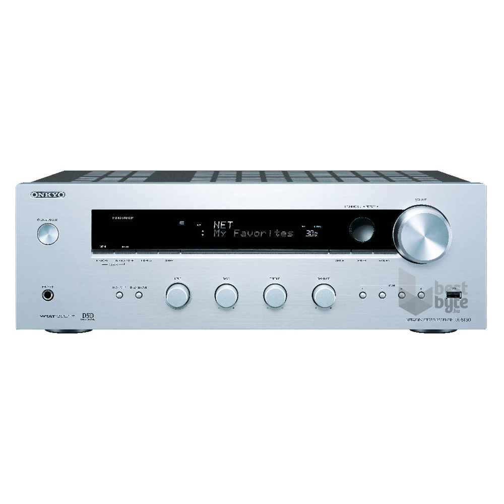 Onkyo TX-8130 ezüst hálózati sztereó rádióerősítő