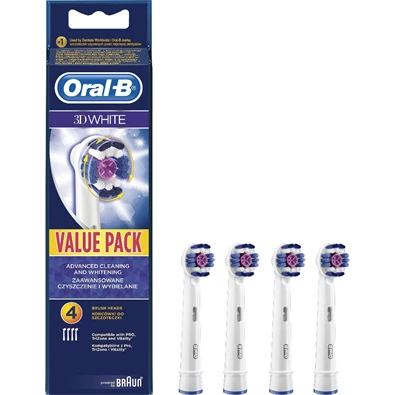 Oral-B 3DWhite 4 db-os fogkefefej szett