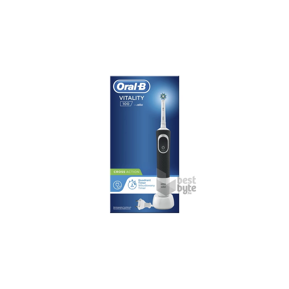 Oral-B Vitality 100 Cross Action fekete elektromos fogkefe