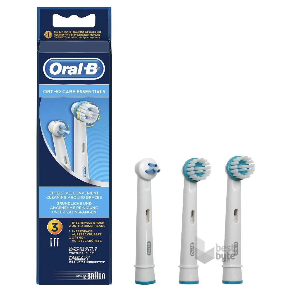 Oral-B Ortho Care Essentials 3 db-os fogkefefej szett